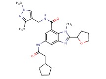 5-[(cyclopentylacetyl)amino]-N-[(1,3-dimethyl-1H-pyrazol-4-yl)methyl]-1-methyl-2-(tetrahydro-2-furanyl)-1H-benzimidazole-7-carboxamide