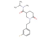 1-[2-(3-fluorophenyl)ethyl]-N-isopropyl-N-methyl-6-oxo-3-piperidinecarboxamide