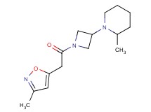 2-methyl-1-{1-[(3-methyl-5-isoxazolyl)acetyl]-3-azetidinyl}piperidine