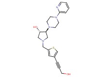 (3S*,4S*)-1-{[4-(3-hydroxy-1-propyn-1-yl)-2-thienyl]methyl}-4-[4-(2-pyridinyl)-1-piperazinyl]-3-pyrrolidinol