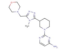 2-{3-[4-methyl-5-(morpholin-4-ylmethyl)-4H-1,2,4-triazol-3-yl]piperidin-1-yl}pyrimidin-4-amine