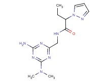 N-{[4-amino-6-(dimethylamino)-1,3,5-triazin-2-yl]methyl}-2-(1H-pyrazol-1-yl)butanamide