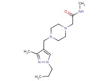 N-methyl-2-{4-[(3-methyl-1-propyl-1H-pyrazol-4-yl)methyl]piperazin-1-yl}acetamide