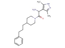 {1-(3,5-dimethyl-1H-pyrazol-4-yl)-2-oxo-2-[4-(3-phenylpropyl)-1-piperidinyl]ethyl}amine hydrochloride