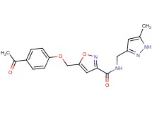 5-[(4-acetylphenoxy)methyl]-N-[(5-methyl-1H-pyrazol-3-yl)methyl]isoxazole-3-carboxamide