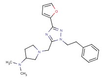 1-{[3-(2-furyl)-1-(2-phenylethyl)-1H-1,2,4-triazol-5-yl]methyl}-N,N-dimethylpyrrolidin-3-amine
