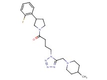 1-[(1-{4-[3-(2-fluorophenyl)-1-pyrrolidinyl]-4-oxobutyl}-1H-tetrazol-5-yl)methyl]-4-methylpiperidine