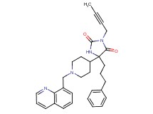 3-(2-butyn-1-yl)-5-(3-phenylpropyl)-5-[1-(8-quinolinylmethyl)-4-piperidinyl]-2,4-imidazolidinedione