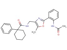 N-({2-[2-(acetylamino)phenyl]-5-methyl-1,3-oxazol-4-yl}methyl)-1-phenylcyclohexanecarboxamide