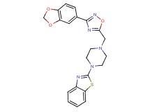 2-(4-{[3-(1,3-benzodioxol-5-yl)-1,2,4-oxadiazol-5-yl]methyl}-1-piperazinyl)-1,3-benzothiazole