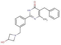 5-benzyl-2-{3-[(3-hydroxyazetidin-1-yl)methyl]phenyl}-6-methylpyrimidin-4(3H)-one