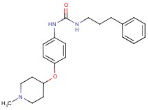 N-{4-[(1-methylpiperidin-4-yl)oxy]phenyl}-N'-(3-phenylpropyl)urea
