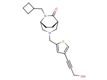 (1S*,5R*)-6-(cyclobutylmethyl)-3-{[4-(3-hydroxy-1-propyn-1-yl)-2-thienyl]methyl}-3,6-diazabicyclo[3.2.2]nonan-7-one