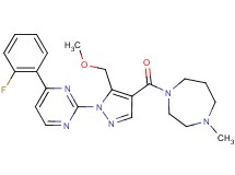 1-{[1-[4-(2-fluorophenyl)-2-pyrimidinyl]-5-(methoxymethyl)-1H-pyrazol-4-yl]carbonyl}-4-methyl-1,4-diazepane