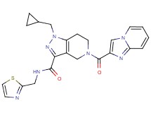 1-(cyclopropylmethyl)-5-(imidazo[1,2-a]pyridin-2-ylcarbonyl)-N-(1,3-thiazol-2-ylmethyl)-4,5,6,7-tetrahydro-1H-pyrazolo[4,3-c]pyridine-3-carboxamide