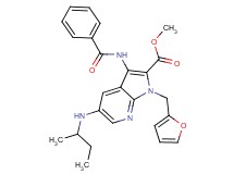 methyl 3-(benzoylamino)-5-(sec-butylamino)-1-(2-furylmethyl)-1H-pyrrolo[2,3-b]pyridine-2-carboxylate