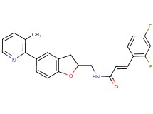 (2E)-3-(2,4-difluorophenyl)-N-{[5-(3-methyl-2-pyridinyl)-2,3-dihydro-1-benzofuran-2-yl]methyl}acrylamide