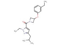 1-ethyl-5-{[3-(3-ethylphenoxy)-1-azetidinyl]carbonyl}-3-isobutyl-1H-pyrazole