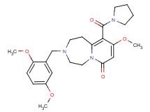 3-(2,5-dimethoxybenzyl)-9-methoxy-10-(1-pyrrolidinylcarbonyl)-2,3,4,5-tetrahydropyrido[1,2-d][1,4]diazepin-7(1H)-one