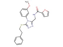 N-({4-(3-methoxyphenyl)-5-[(2-phenylethyl)thio]-4H-1,2,4-triazol-3-yl}methyl)-2-furamide