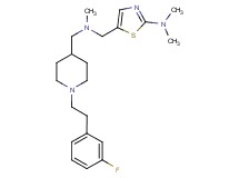 5-{[({1-[2-(3-fluorophenyl)ethyl]-4-piperidinyl}methyl)(methyl)amino]methyl}-N,N-dimethyl-1,3-thiazol-2-amine