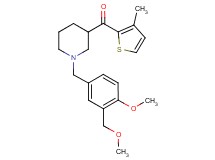 {1-[4-methoxy-3-(methoxymethyl)benzyl]-3-piperidinyl}(3-methyl-2-thienyl)methanone