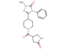 2-methyl-5-{1-[(5-oxopyrrolidin-3-yl)carbonyl]piperidin-4-yl}-4-phenyl-2,4-dihydro-3H-1,2,4-triazol-3-one