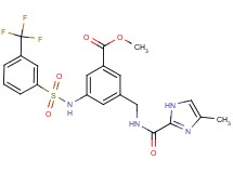 methyl 3-({[(4-methyl-1H-imidazol-2-yl)carbonyl]amino}methyl)-5-({[3-(trifluoromethyl)phenyl]sulfonyl}amino)benzoate