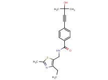 N-[(4-ethyl-2-methyl-1,3-thiazol-5-yl)methyl]-4-(3-hydroxy-3-methylbut-1-yn-1-yl)benzamide