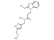 3-[2-(hydroxymethyl)-1H-benzimidazol-1-yl]-N-{[5-(methoxymethyl)-1H-pyrazol-3-yl]methyl}-N-methylpropanamide
