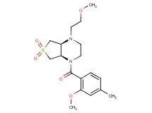 (4aR*,7aS*)-1-(2-methoxyethyl)-4-(2-methoxy-4-methylbenzoyl)octahydrothieno[3,4-b]pyrazine 6,6-dioxide
