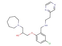 1-(1-azepanyl)-3-[4-chloro-2-({[2-(2-pyrazinyl)ethyl]amino}methyl)phenoxy]-2-propanol