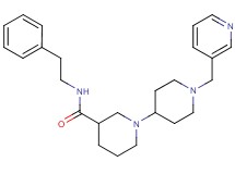 N-(2-phenylethyl)-1'-(pyridin-3-ylmethyl)-1,4'-bipiperidine-3-carboxamide
