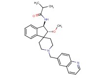 N-[(2R*,3R*)-2-methoxy-1'-(6-quinolinylmethyl)-2,3-dihydrospiro[indene-1,4'-piperidin]-3-yl]-2-methylpropanamide