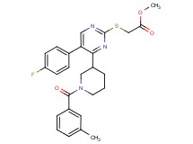 methyl ({5-(4-fluorophenyl)-4-[1-(3-methylbenzoyl)-3-piperidinyl]-2-pyrimidinyl}thio)acetate