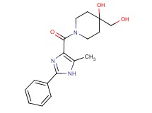 4-(hydroxymethyl)-1-[(5-methyl-2-phenyl-1H-imidazol-4-yl)carbonyl]piperidin-4-ol