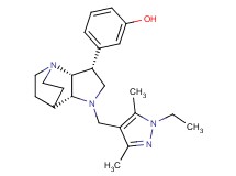 3-{(3R*,3aR*,7aR*)-1-[(1-ethyl-3,5-dimethyl-1H-pyrazol-4-yl)methyl]octahydro-4,7-ethanopyrrolo[3,2-b]pyridin-3-yl}phenol