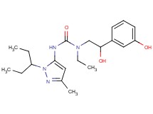 N-ethyl-N'-[1-(1-ethylpropyl)-3-methyl-1H-pyrazol-5-yl]-N-[2-hydroxy-2-(3-hydroxyphenyl)ethyl]urea