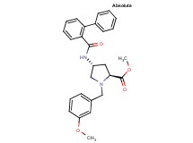 methyl (4R)-4-[(2-biphenylylcarbonyl)amino]-1-(3-methoxybenzyl)-L-prolinate