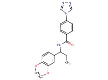 N-[1-(3,4-dimethoxyphenyl)propyl]-4-(4H-1,2,4-triazol-4-yl)benzamide