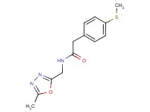 N-[(5-methyl-1,3,4-oxadiazol-2-yl)methyl]-2-[4-(methylthio)phenyl]acetamide