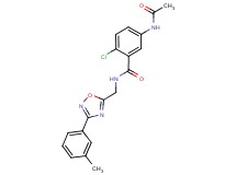 5-(acetylamino)-2-chloro-N-{[3-(3-methylphenyl)-1,2,4-oxadiazol-5-yl]methyl}benzamide