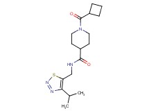 1-(cyclobutylcarbonyl)-N-[(4-isopropyl-1,2,3-thiadiazol-5-yl)methyl]-4-piperidinecarboxamide