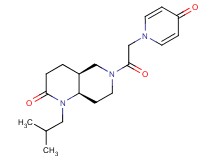 (4aS*,8aR*)-1-isobutyl-6-[(4-oxo-1(4H)-pyridinyl)acetyl]octahydro-1,6-naphthyridin-2(1H)-one