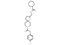 N-({8-[2-(4-chlorophenyl)acetyl]-1-oxa-8-azaspiro[4.5]dec-2-yl}methyl)cyclohexanecarboxamide