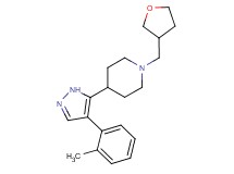 4-[4-(2-methylphenyl)-1H-pyrazol-5-yl]-1-(tetrahydrofuran-3-ylmethyl)piperidine