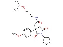 2-[1-cyclopentyl-3-(4-methoxyphenyl)-2,5-dioxo-3-pyrrolidinyl]-N-(3-isopropoxypropyl)acetamide