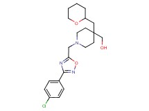 [1-{[3-(4-chlorophenyl)-1,2,4-oxadiazol-5-yl]methyl}-4-(tetrahydro-2H-pyran-2-ylmethyl)-4-piperidinyl]methanol