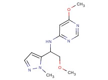 6-methoxy-N-[2-methoxy-1-(1-methyl-1H-pyrazol-5-yl)ethyl]pyrimidin-4-amine