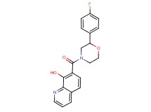 7-{[2-(4-fluorophenyl)morpholin-4-yl]carbonyl}quinolin-8-ol